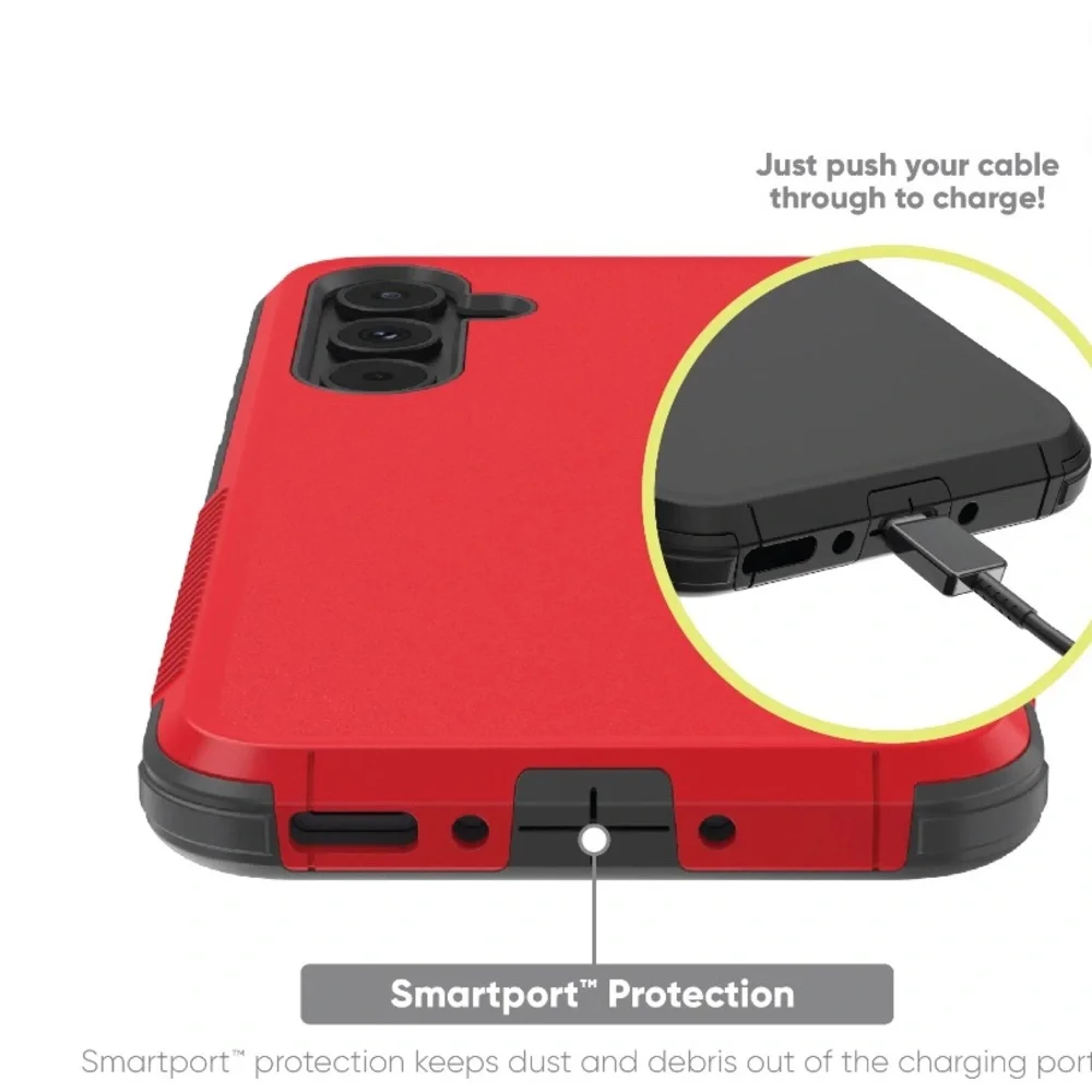 NWT protect onn Red slim rugged Protective Case for Samsung A35 5G